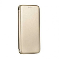 Husa Samsung Galaxy A20E 2019 Flip Cover Tip Carte Magnetica Gold OEM foto