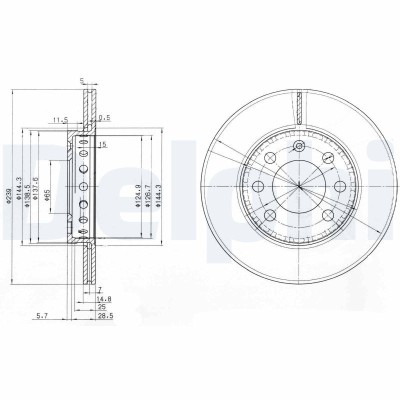 DELPHI BG3658 Disc frana foto