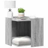 VidaXL Cutie litieră pisici sonoma gri 53x53x51 cm lemn prelucrat