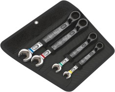 Set chei combinate cu clichet Joker reversibil 8-19mm, 4 piese Wera 05020090001 HardWork ToolsRange