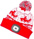 Caciula de copii Strend Pro X-mas rosie cu LED USB, marimea M