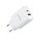 Incarcator Retea Veger VLS202U, USB-A, Type-C, Fast Charge, Alb C757