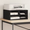 VidaXL Suport imprimantă, negru, 49x40x22,5 cm, lemn prelucrat 840591