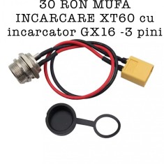 Mufa incarcare port incarcator XT60 trotineta electrica scouter scuter GX16 foto