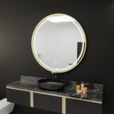 Oglinda LED Rotunda, 70cm, Glanz Touch, Sistem Dezaburire, Dimabila ModernLight Concept