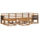 vidaXL Set de canapele de exterior 7 pcs natural Lemn Solid de Acacia 3385370