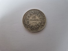 Franta 10 Franci 1965 Argint 25 grame foto