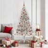 VidaXL Pom de Crăciun artificial pre-iluminat Argintiu 180 cm PET 3397206