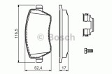 Set placute frana,frana disc SUZUKI SPLASH (2008 - 2016) BOSCH 0 986 494 592