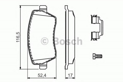 Set placute frana,frana disc DACIA DOKKER Express (2012 - 2016) BOSCH 0 986 494 592 foto