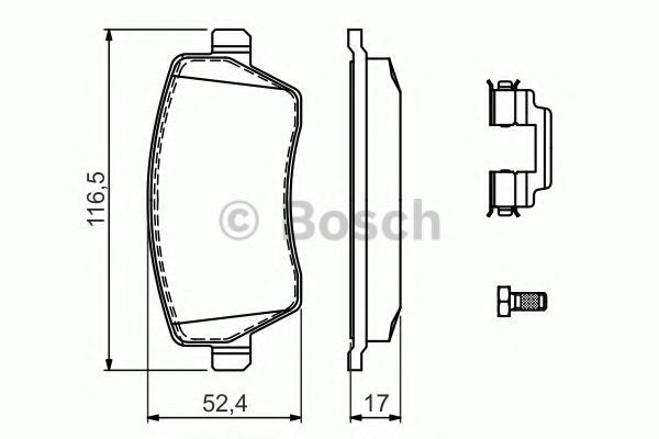 Set placute frana,frana disc RENAULT CLIO IV Grandtour (2013 - 2016) BOSCH 0 986 494 592