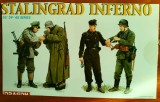 Kit STALINGRAD INFERNO &ndash; LIPSESTE 1 CAP Firma DRAGON Cod 6343 Scara 1/35 DIORAMA MACHETA FIGURINE ASAMBLARE HOBBY WWII SOLDAȚI GERMANI AMERICANI RUȘI, 1:32