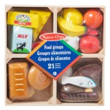 Set de joaca, Melissa &amp; Doug, Produse alimentare din lemn, 21 piese, 6074866