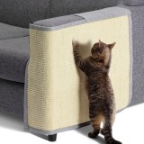 Protectie Canapea Pisici Navaris, Sisal 50x70 cm, Gri/Crem - Husa Zgarieturi Mobilier
