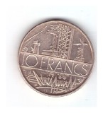 Moneda Franta 10 francs/franci 1975, tipul B, stare buna, curata