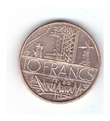 Moneda Franta 10 francs/franci 1975, tipul B, stare buna, curata foto