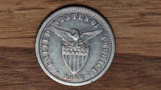 Insulele Filipine -f rara- argint 0.900 - 10 centavos 1903 - administratie SUA foto