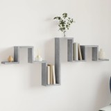 vidaXL Raft de perete, gri beton, 104,5x10x43 cm , lemn prelucrat