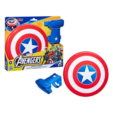 Avengers Roleplay Replica Captain America Magnetic Shield &amp;amp; Gauntlet foto