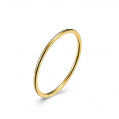 Inel subtire, Stacking Ring, argint 925 placat cu aur de 18K, marimea 55 foto