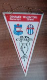 D9 - Fanion fotbal - Dinamo Bucuresti - 17 Nentori Tirana - CC 1 octombrie 1986