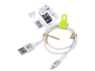 Cablu USB 2.0 Apple Lightning - Goobay, 0,5m, alb, 60W foto
