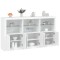 Gossi servanta cu lumini led, alb, 181,5x37x100 cm