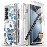 Husa pentru samsung galaxy z fold6 - i-blason cosmo pro magsafe - blue butterfly
