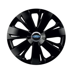 Set 4 capace roti Negre Cu Inel Cromat Energy R16 pentru gama auto Ford