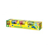 Acuarele pentru pictura cu degetele, culori primare , set 4 culori x 110ml, SES Creative