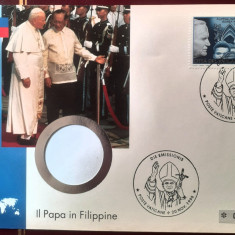 Vatican 1996 Papa Ioan Paul II vizita in Filipine Fdc