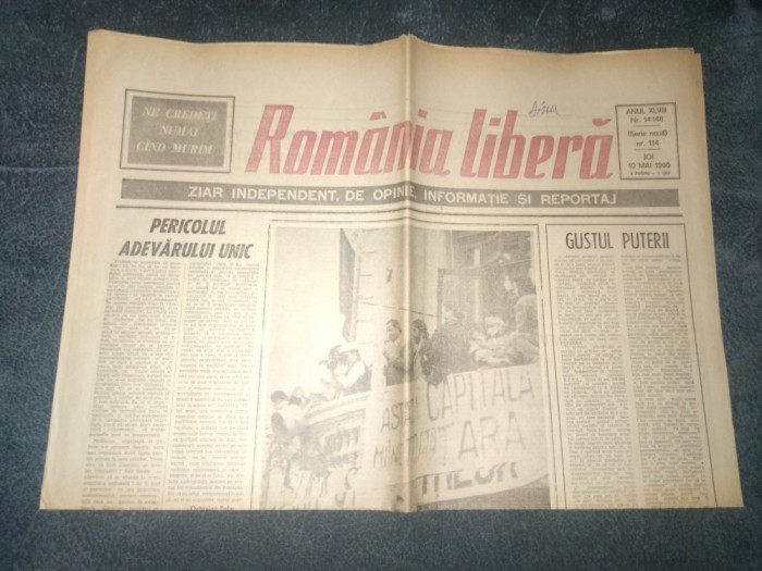 ZIARUL ROMANIA LIBERA 22 MAI 1990