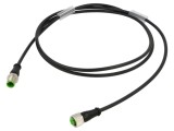 Cablu M12 pentru senzori - 4 pini, 1,5m, 250V, IP67