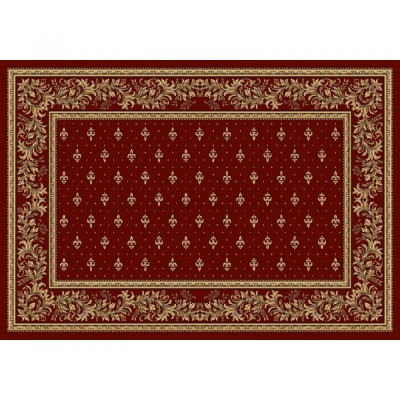 Covor Model Bisericesc Lotos 15066-210, Marime 80 x 150 cm, Grena, Rosu, Inaltime Fir 8 mm, Antialergic, Polipropilena, Manastire, Biserica, Altar, Na foto