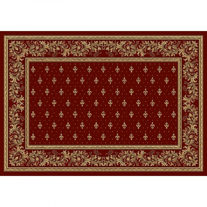 Covor Model Bisericesc Lotos 15066-210, Marime 80 x 150 cm, Grena, Rosu, Inaltime Fir 8 mm, Antialergic, Polipropilena, Manastire, Biserica, Altar, Na