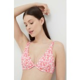 Hollister Co. sutien de baie culoarea roz, cupa moale