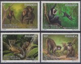 Rwanda 1988 - Fauna, primate, serie neuzata
