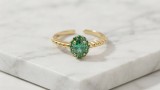 Cumpara ieftin Inel din Argint 925 Placat cu Aur Emerald Royal Halo , Rafinament E i Versatilitate
