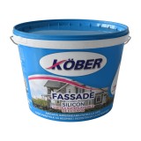 Vopsea lavabila alba mata pentru exterior, silicon, 15L, rezistenta la intemperii