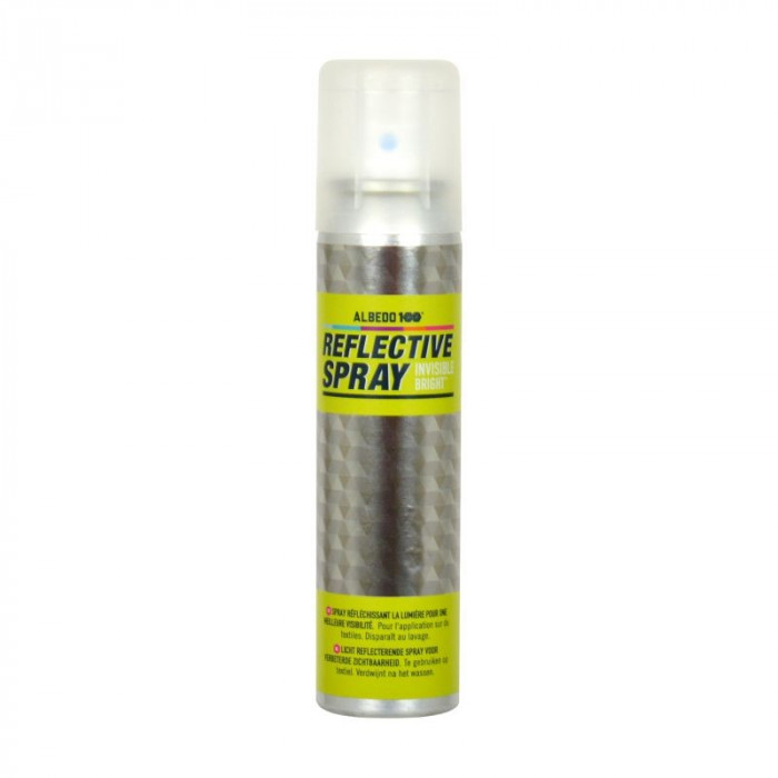 Spray reflectorizant pentru materiale textile, haine, rucsac, incaltaminte Albedo Invisible Bright, 100ml