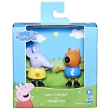Peppa Pig prieteni buni Set 2 figurine elefantul Emily si vulpita Freddy