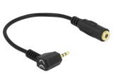 Cablu DELOCK 65674 Jack 2,5mm 3 pini unghiular - Jack 3,5mm 4 pini soclu