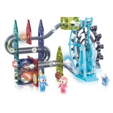 Set inteligent de constructie magnetic cu 80 piese colorate cu muzica si lumini, joc educativ si creativ, numeroase posibilitati de construit, baieti