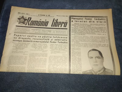 ZIARUL ROMANIA LIBERA 19 OCTOMBRIE 1949 foto