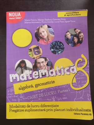 MATEMATICA ALGEBRA GEOMETRIE CAIET LUCRU CLASA A VIII-A PARTEA I - Chirciu foto