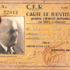 HST A60 Carte identitate CFR 1941 prof Ioan Văleanu Școala Tehnică Cluj