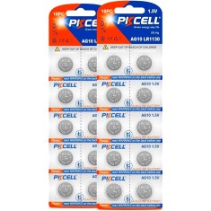 Set 20 Baterii Alkaline AG10, LR54, LR1130, Pkcell