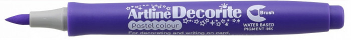 Marker Artline Decorite, Varf Flexibil (tip Pensula) - Mov Pastel