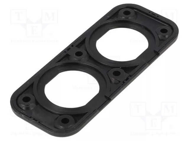 Suport aplicat pentru 2x prize auto surub mascat negru SCI A13-216DDP