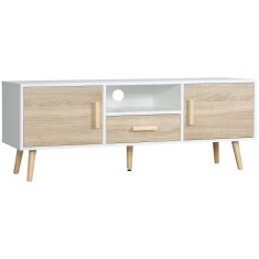 HOMCOM Mobilier TV Modern cu Dulapuri și Sertar pentru Televizoare p&acirc;nă la 46&quot;, Living sau Dormitor | Aosom Romania